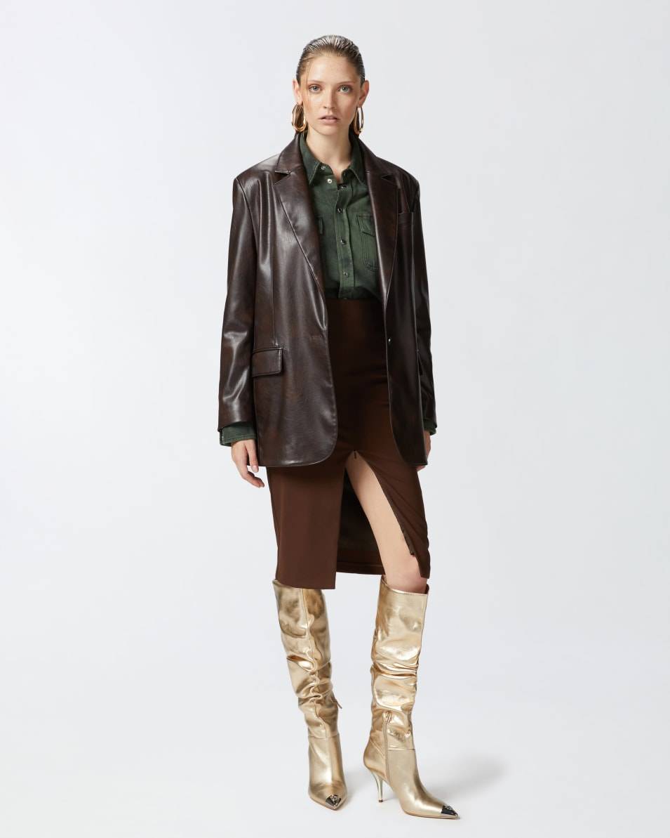 Pinko Longuette-Rock Mit Schlitz Und Reißverschluss