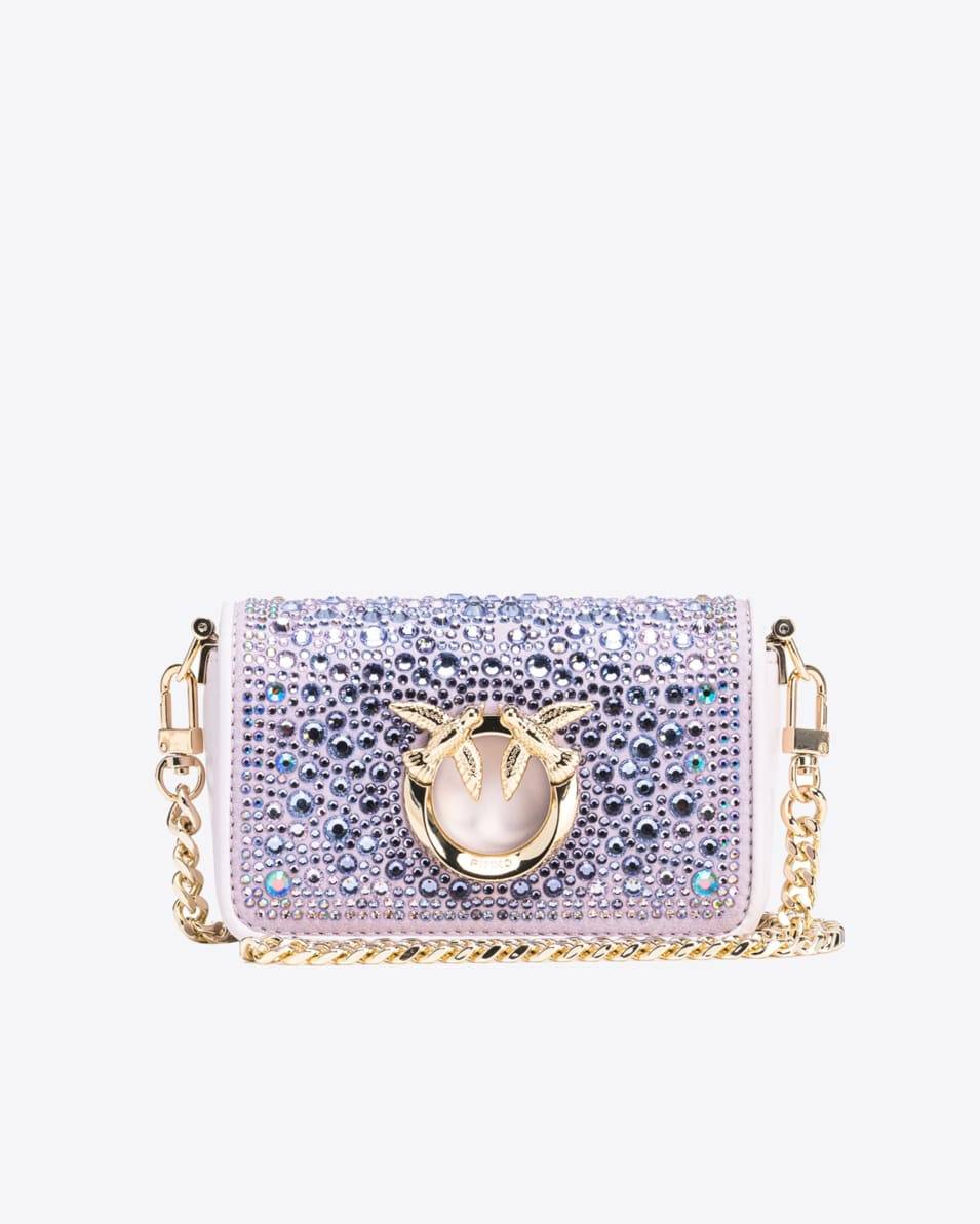 Pinko Micro Love Bag Click Allover-Strass PINKO Galleria