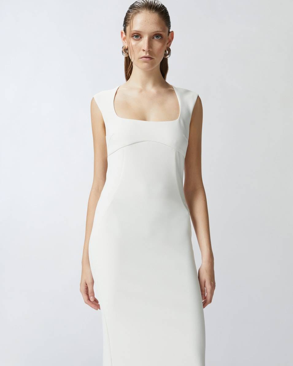 Pinko Midikleid Aus Crêpe-Stoff Mit Reißverschluss