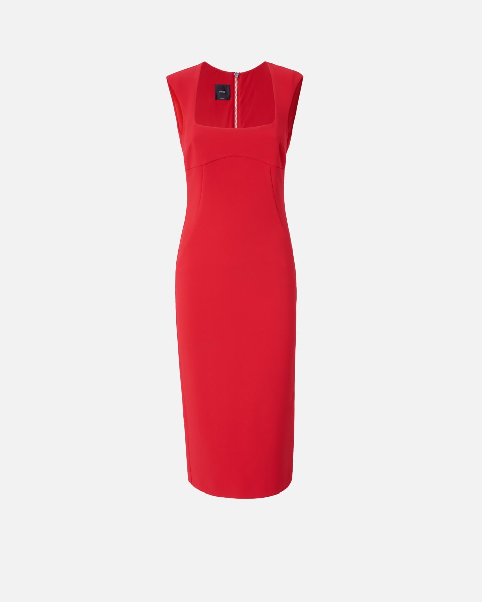 Pinko Midikleid aus Crêpe-Stoff mit Reißverschluss