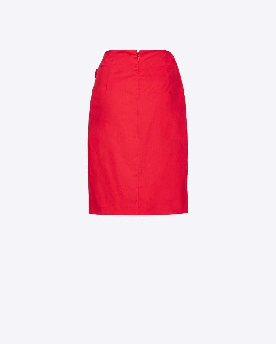 Pinko Midirock Aus Technischem Satin Mit Piercing-Schnalle