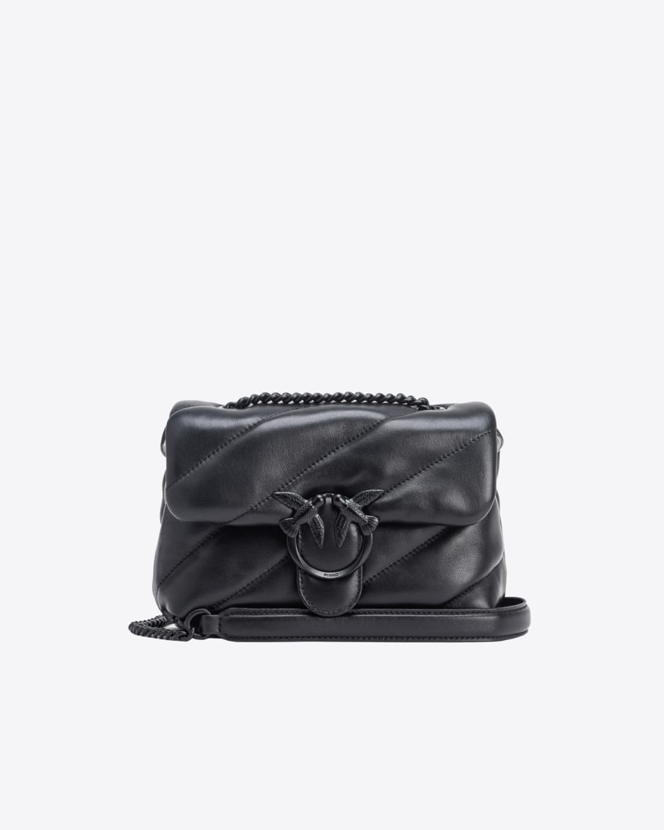 Pinko Mini Love Bag Puff aus Nappaleder in Color-Block-Optik