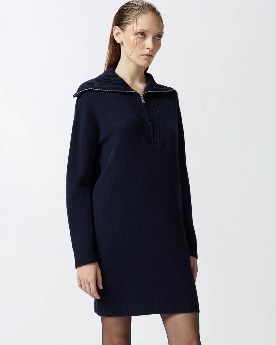 Pinko Minikleid Aus Woll-Kaschmir-Mix Mit Hohem Kragen