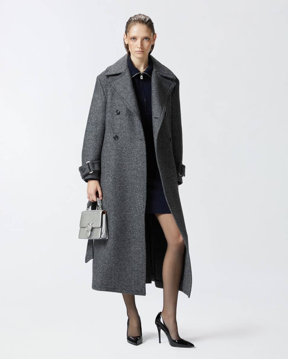 Pinko Minikleid Aus Woll-Kaschmir-Mix Mit Hohem Kragen