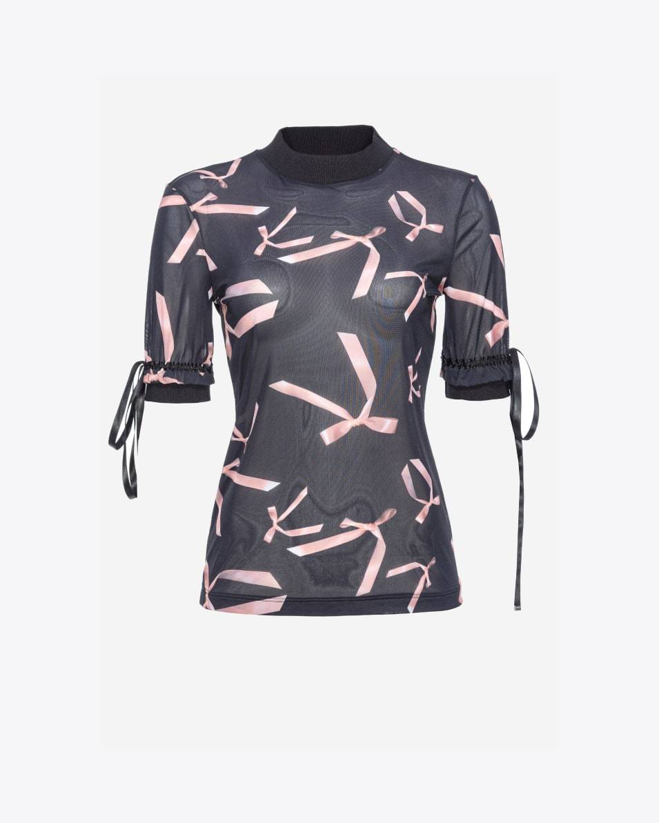 Pinko Oberteil mit Schleifchen-Print Reimagine PINKO by Patrick McDowell