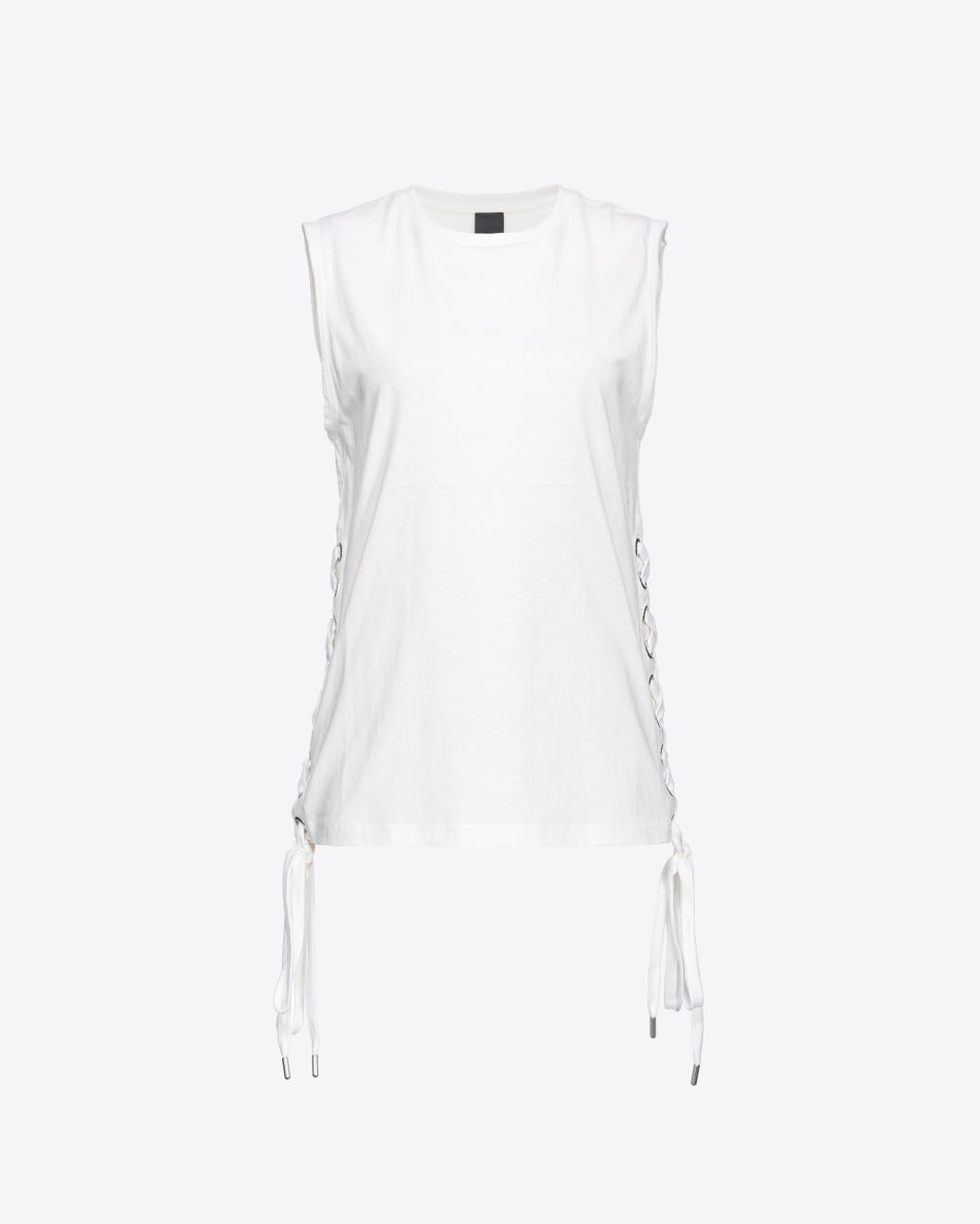 Pinko Ärmelloses T-Shirt mit Kreuzschnürung
