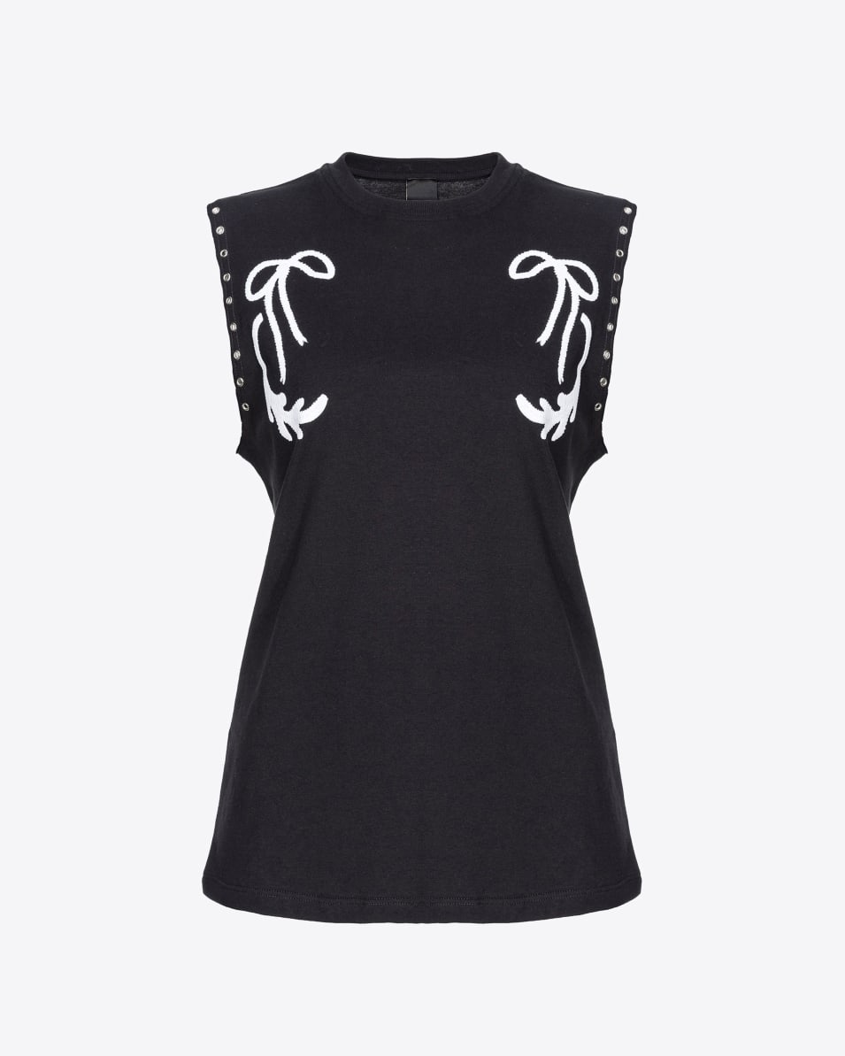 Pinko Ärmelloses T-Shirt mit Rodeo-Print