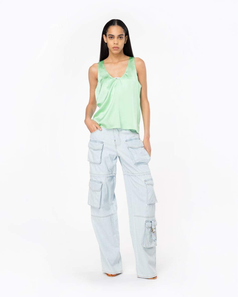 Pinko Ärmelloses Top Aus Stretch-Satin