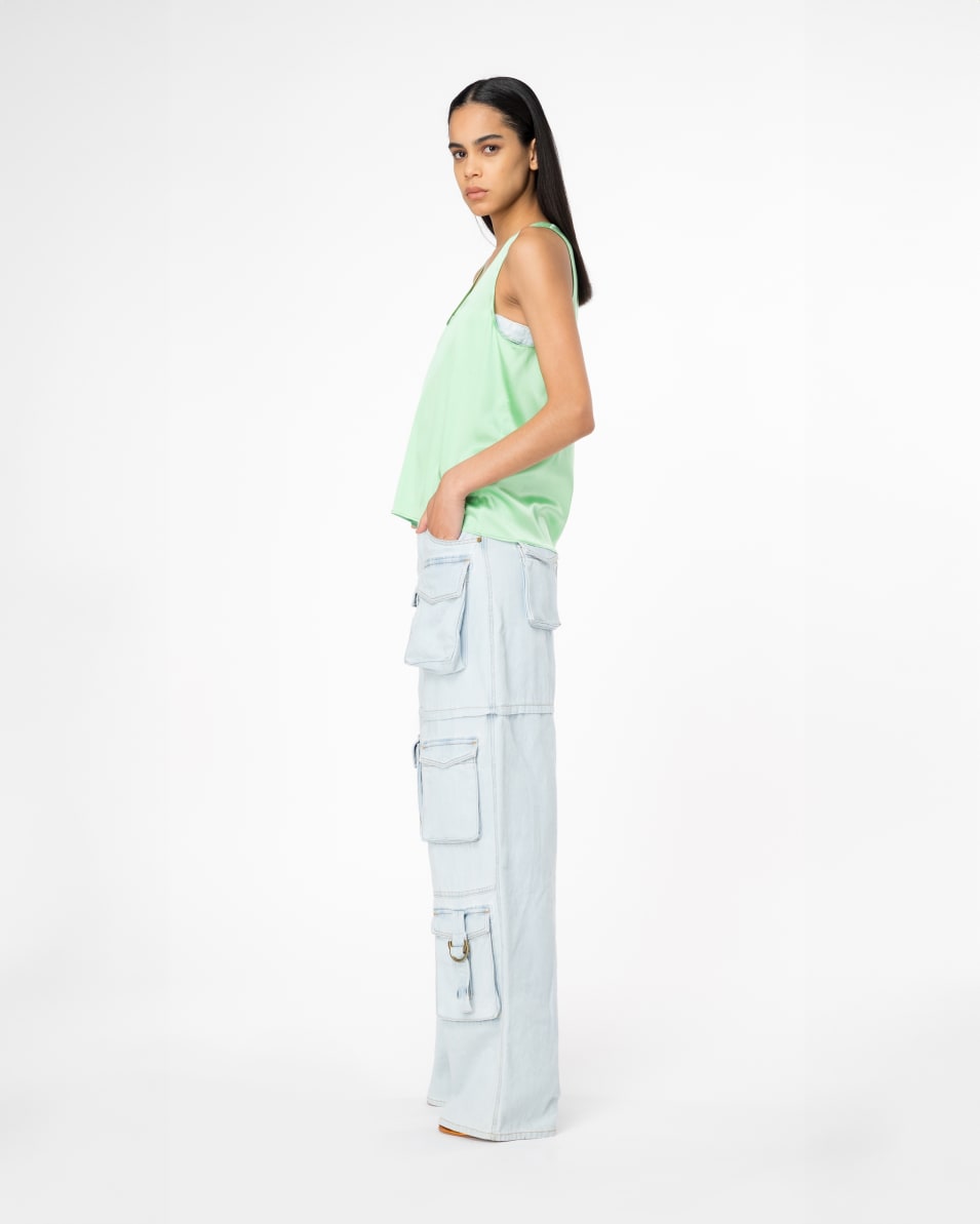 Pinko Ärmelloses Top Aus Stretch-Satin