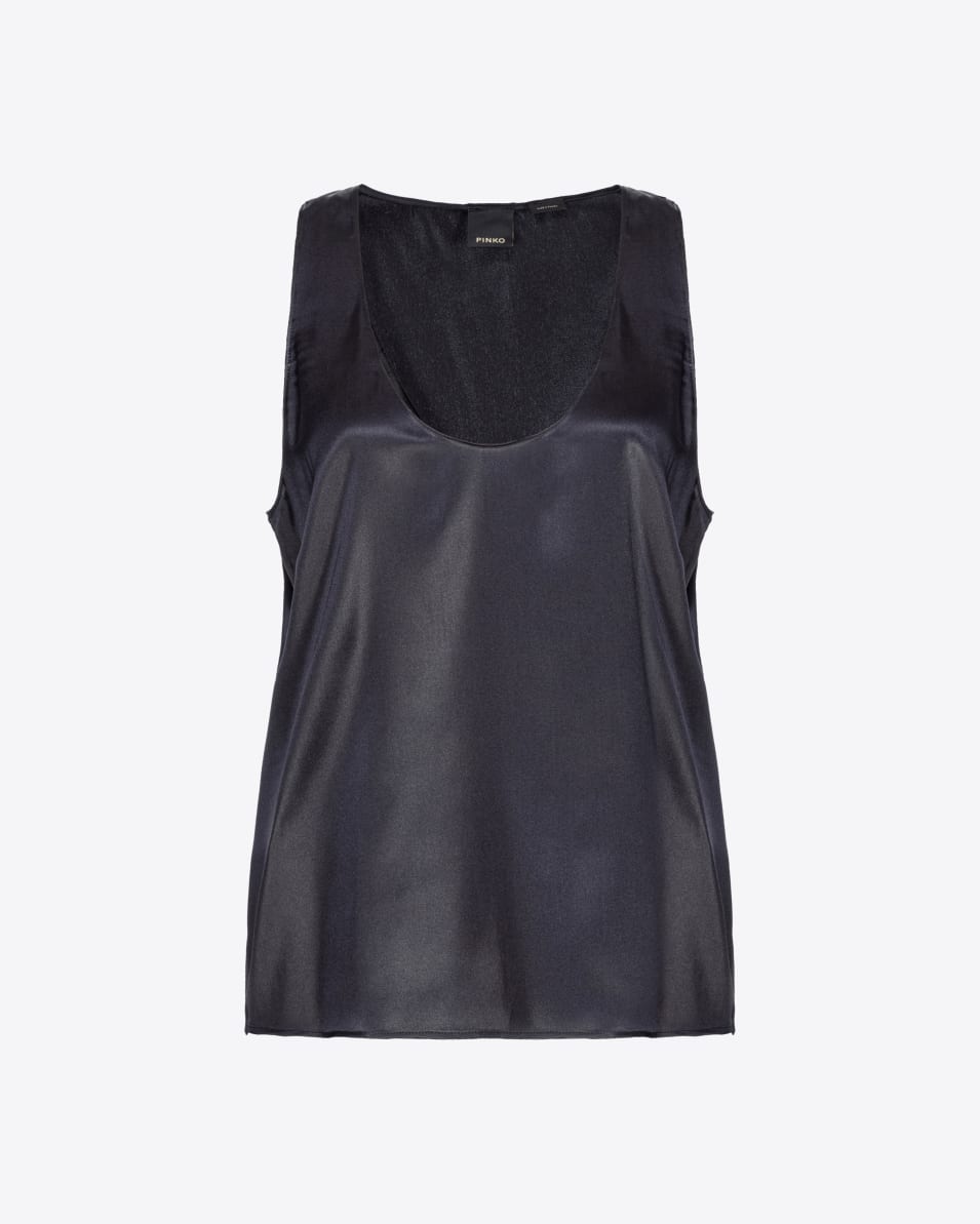 Pinko Ärmelloses Top aus Stretch-Satin