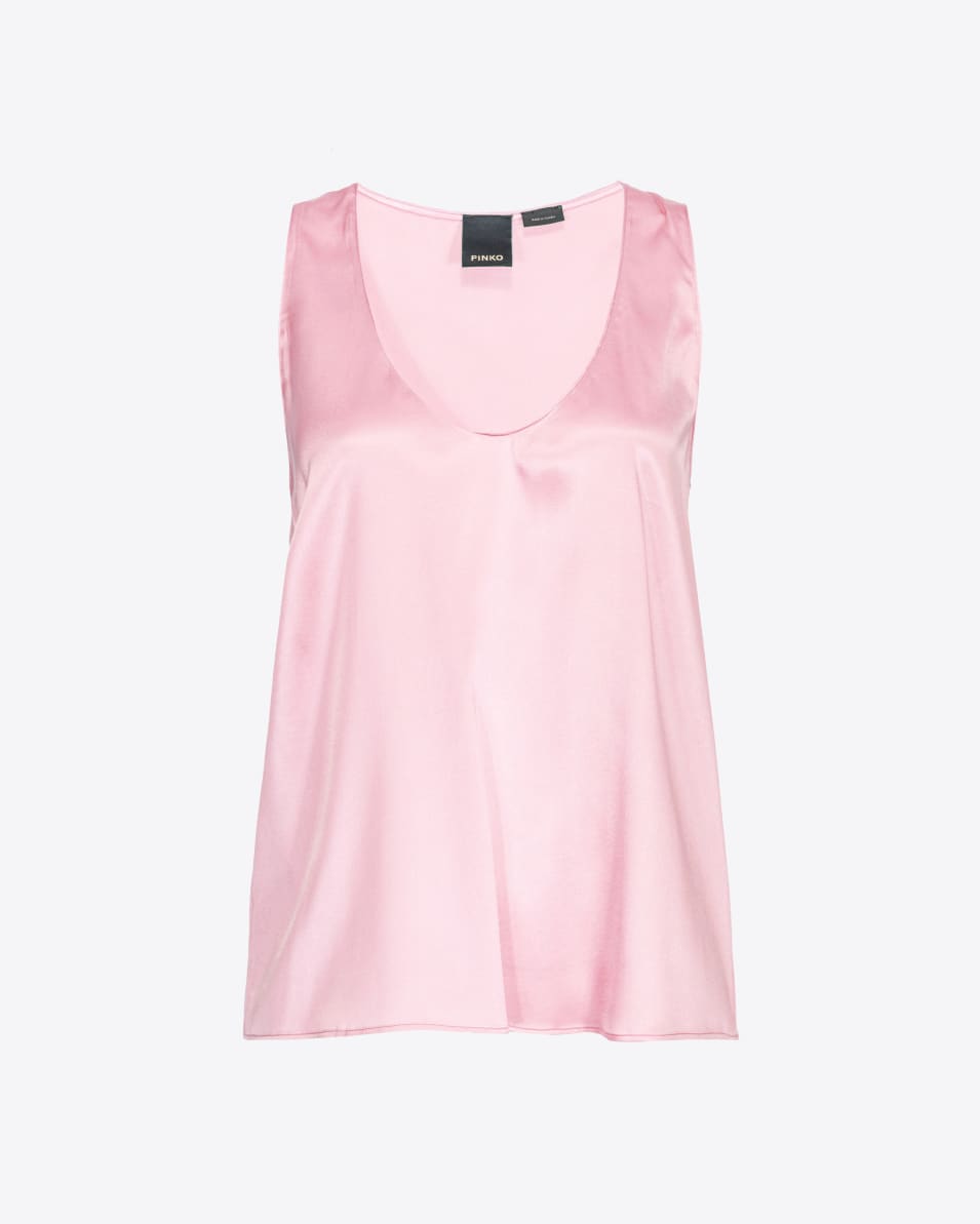 Pinko Ärmelloses Top aus Stretch-Satin