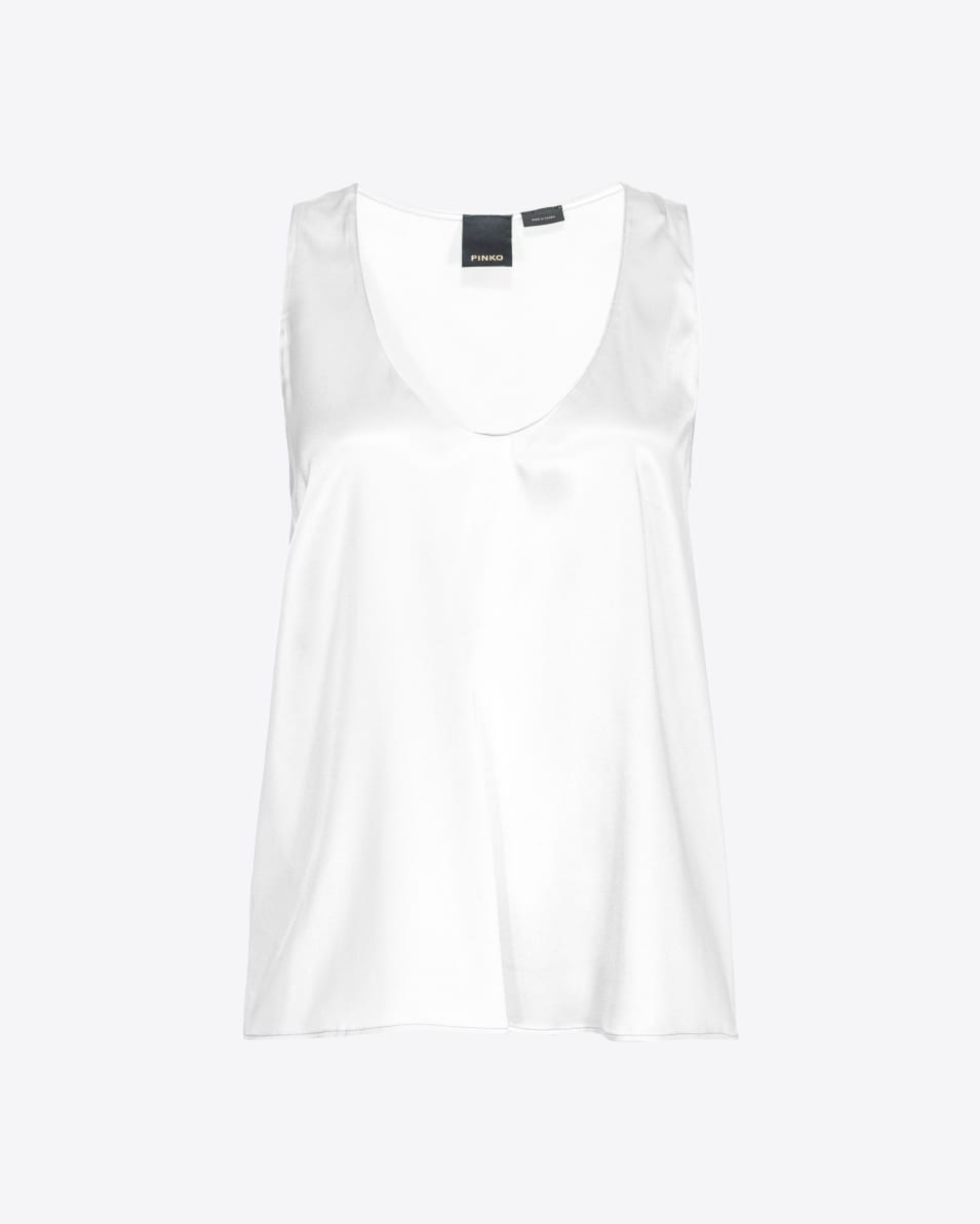 Pinko Ärmelloses Top aus Stretch-Satin