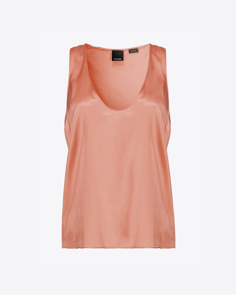 Pinko Ärmelloses Top aus Stretch-Satin