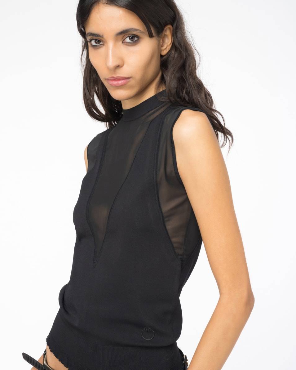 Pinko Ärmelloses Top Mit Tüll