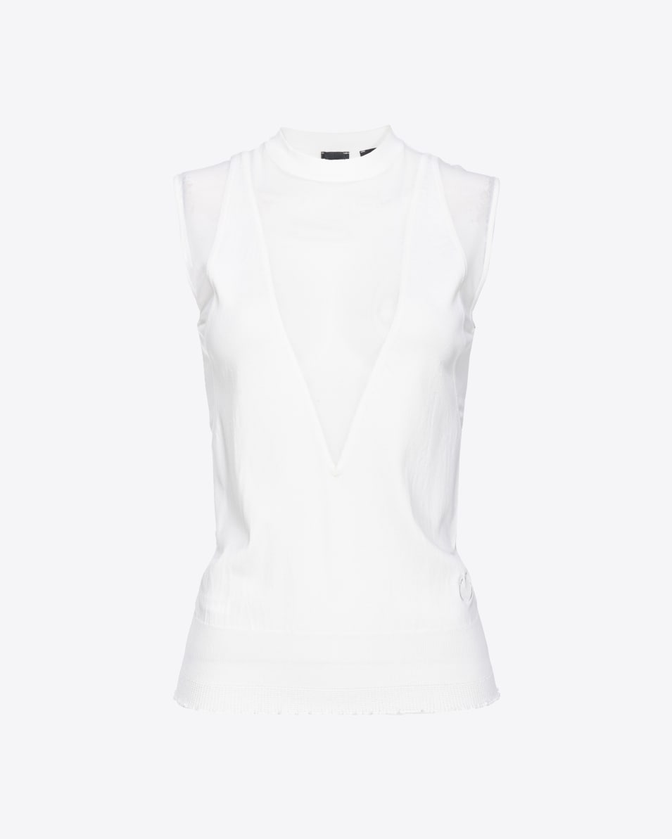 Pinko Ärmelloses Top mit Tüll