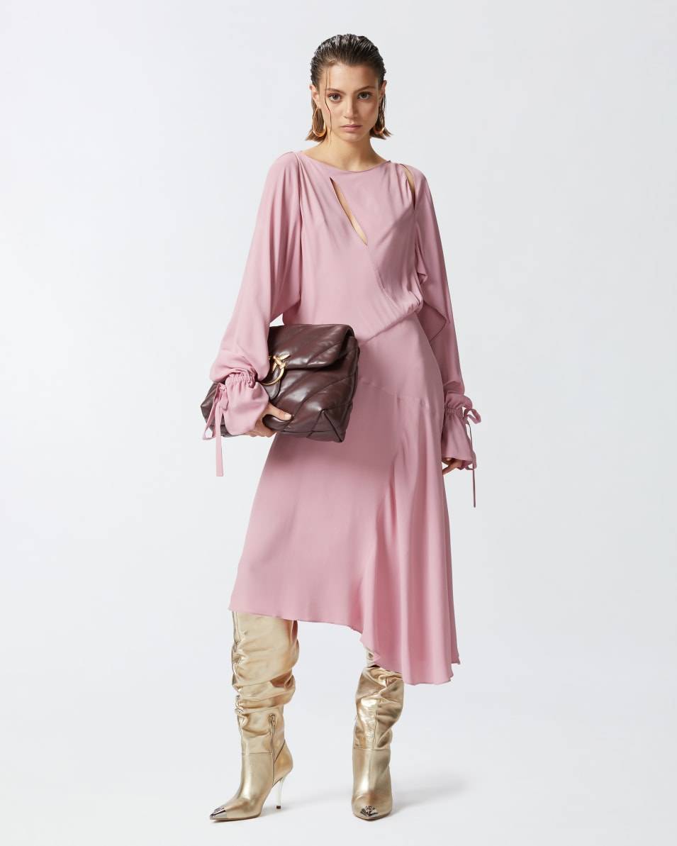 Pinko Asymmetrisches Midikleid Aus Crêpe