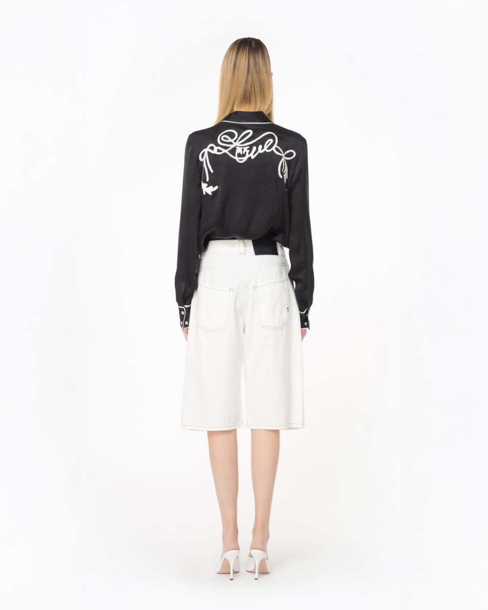 Pinko Bermudashorts Aus Bull-Denim Mit Piercings