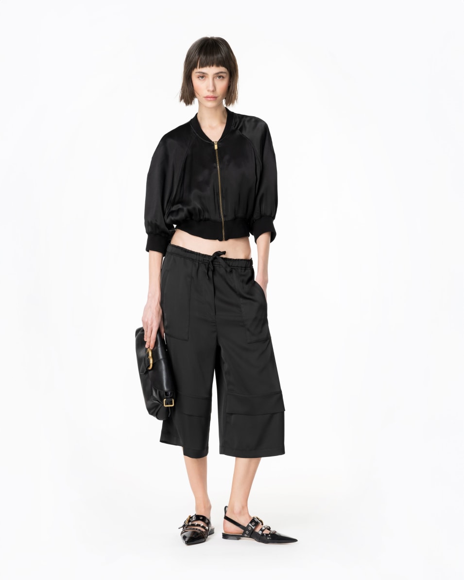 Pinko Bermudashorts Aus Mattem Satin Und Georgette