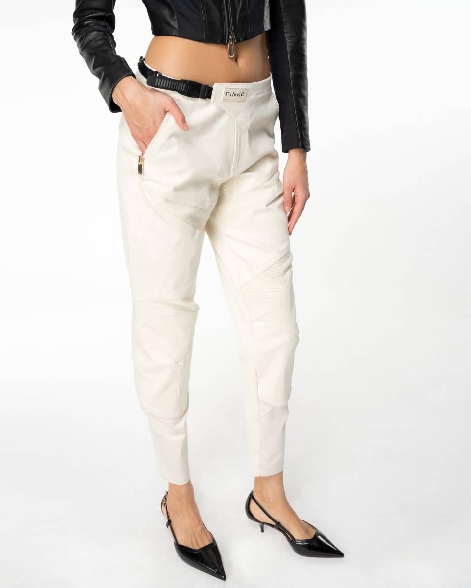 Pinko Bikerhose Aus Zwei Materialien