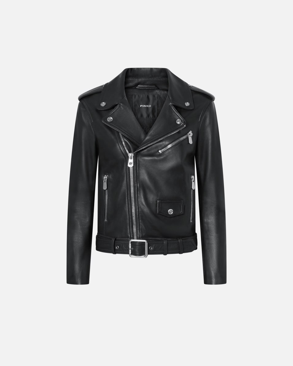 Pinko Bikerjacke aus weichem Nappaleder