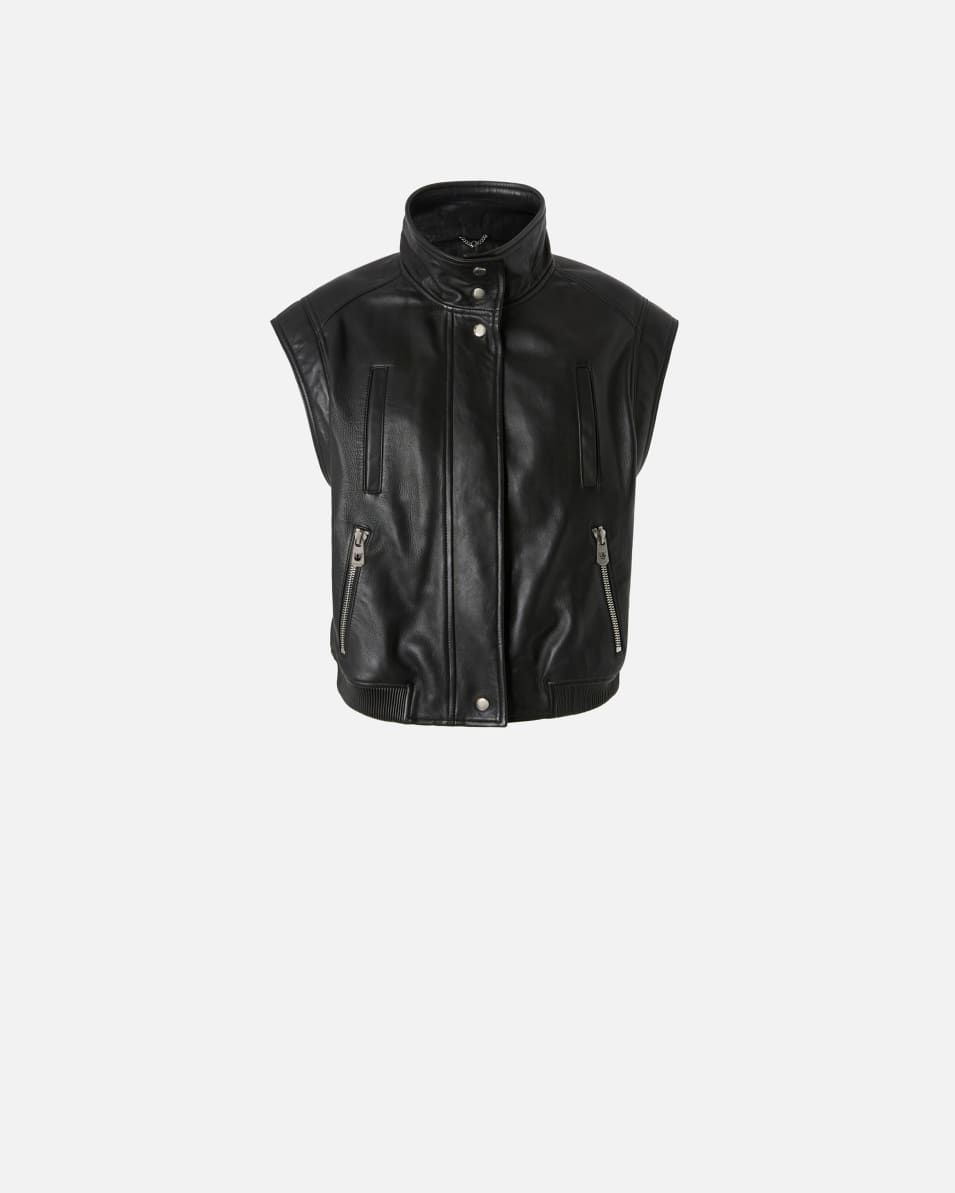 Pinko Bikerweste aus Nappaleder