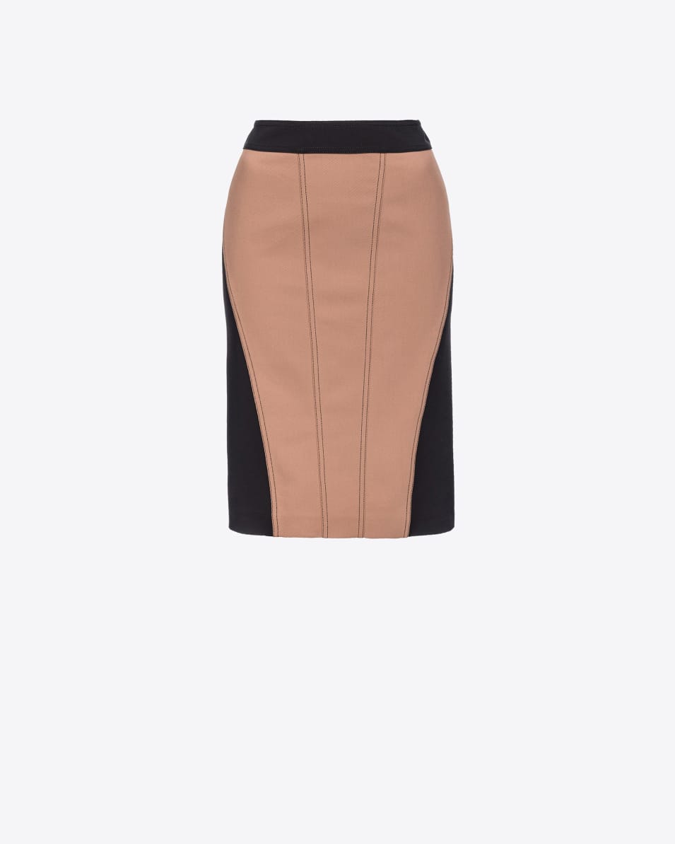 Pinko Bimaterial-Bleistiftrock