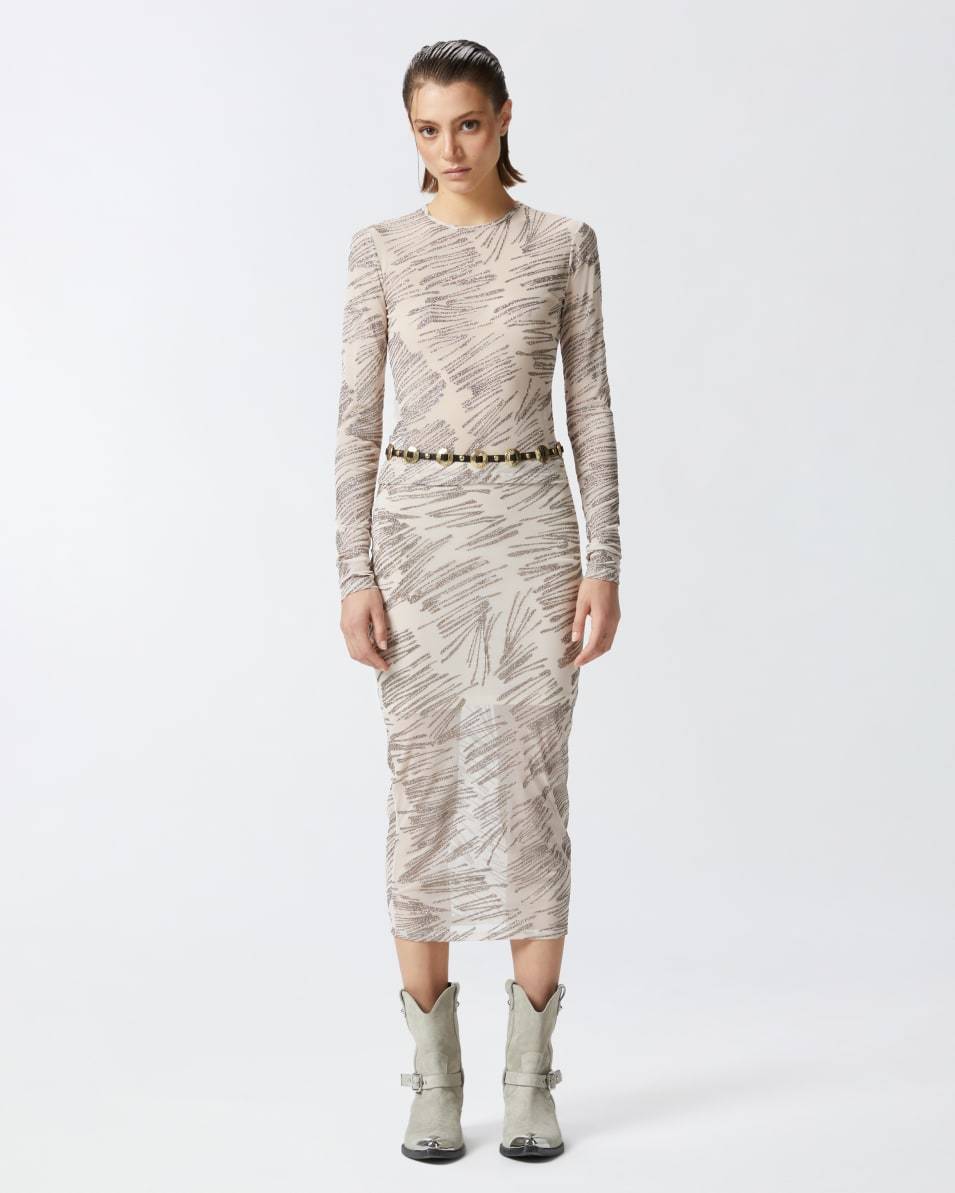 Pinko Bleistiftrock Aus Tüll Mit Glitzerdruck