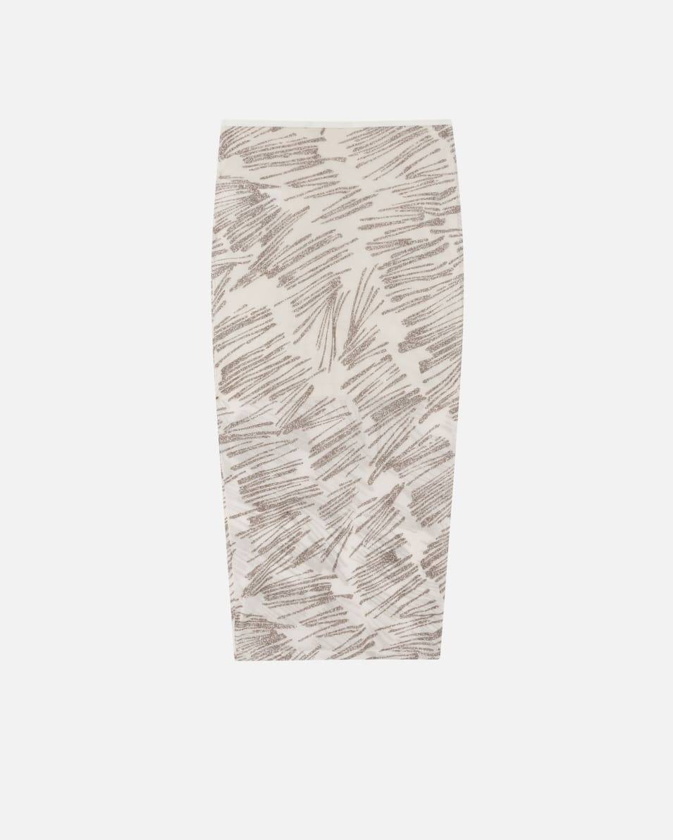 Pinko Bleistiftrock aus Tüll mit Glitzerdruck