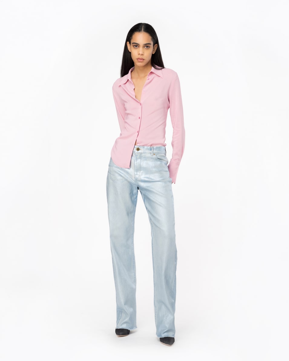 Pinko Bluse Aus Elastischem Georgette