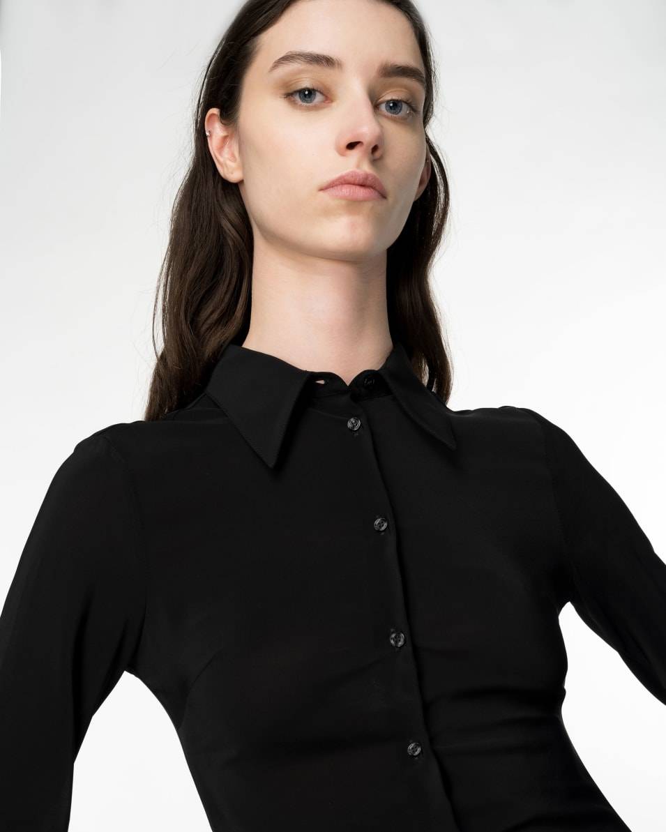 Pinko Bluse Aus Elastischem Georgette