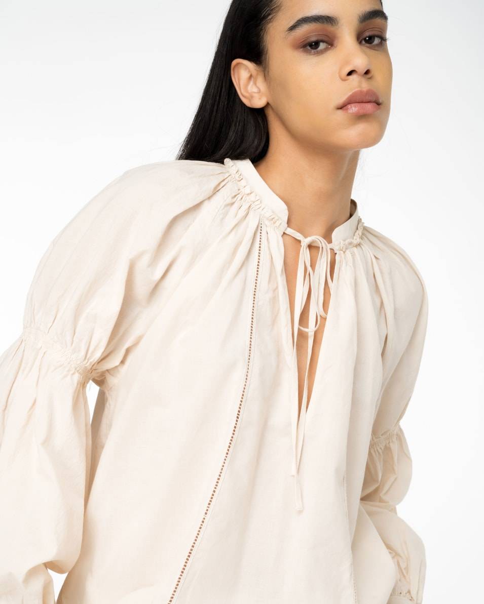 Pinko Bluse Aus Musselin Mit Lochstickerei