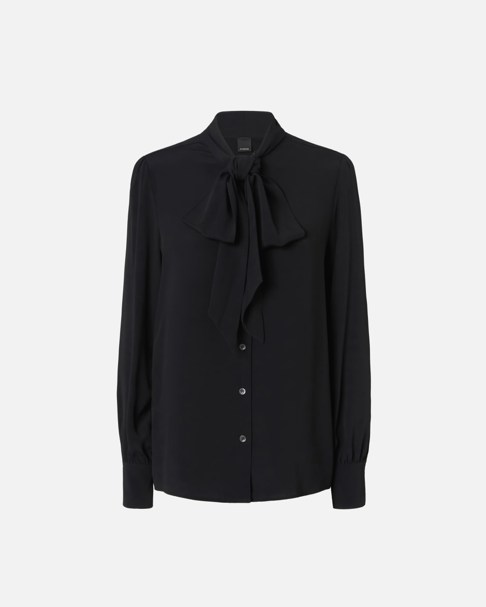 Pinko Bluse aus Seidenmischgewebe mit Schleife