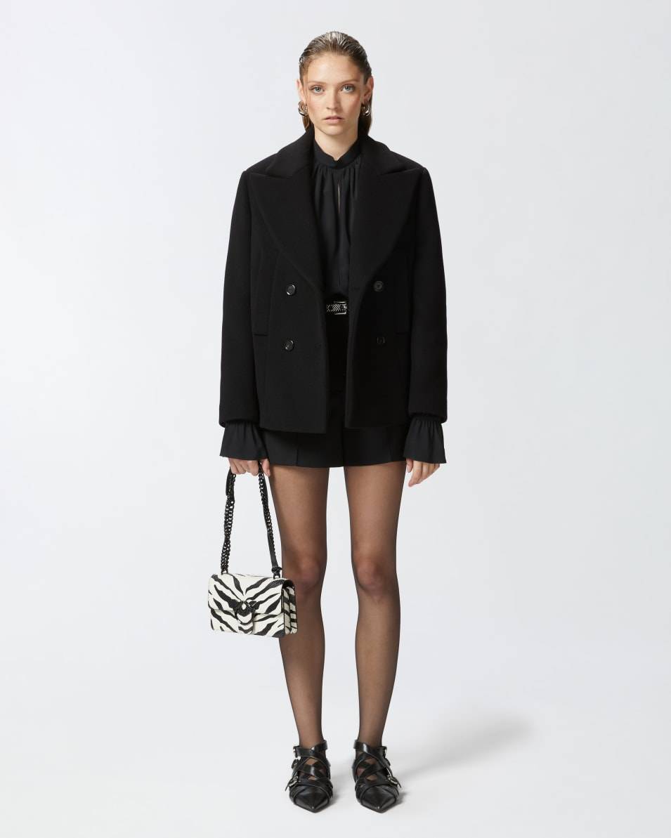 Pinko Bluse Aus Seidenmix Mit Volantärmeln