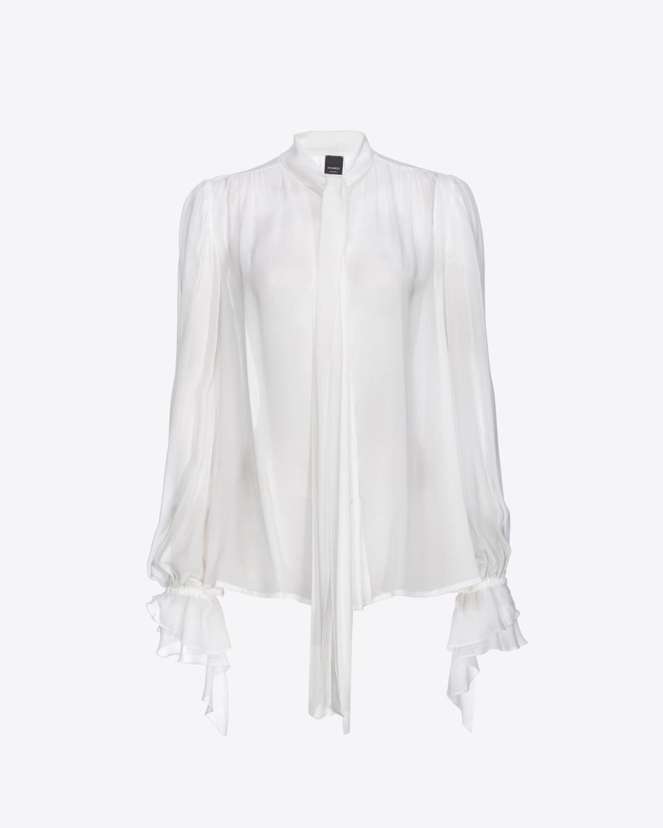 Pinko Bluse Mit Schleife Und Rüschen