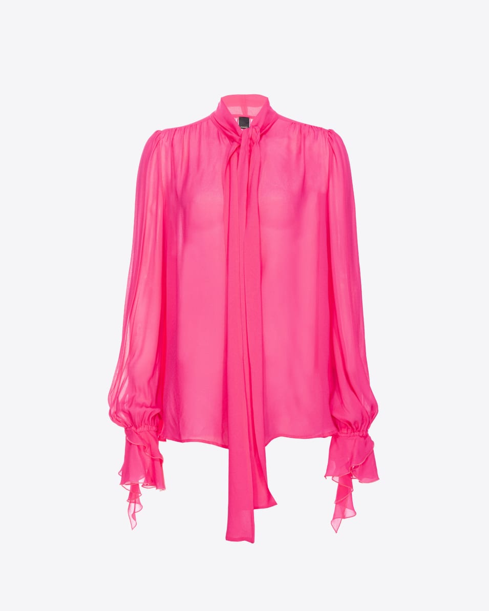 Pinko Bluse mit Schleife und Rüschen