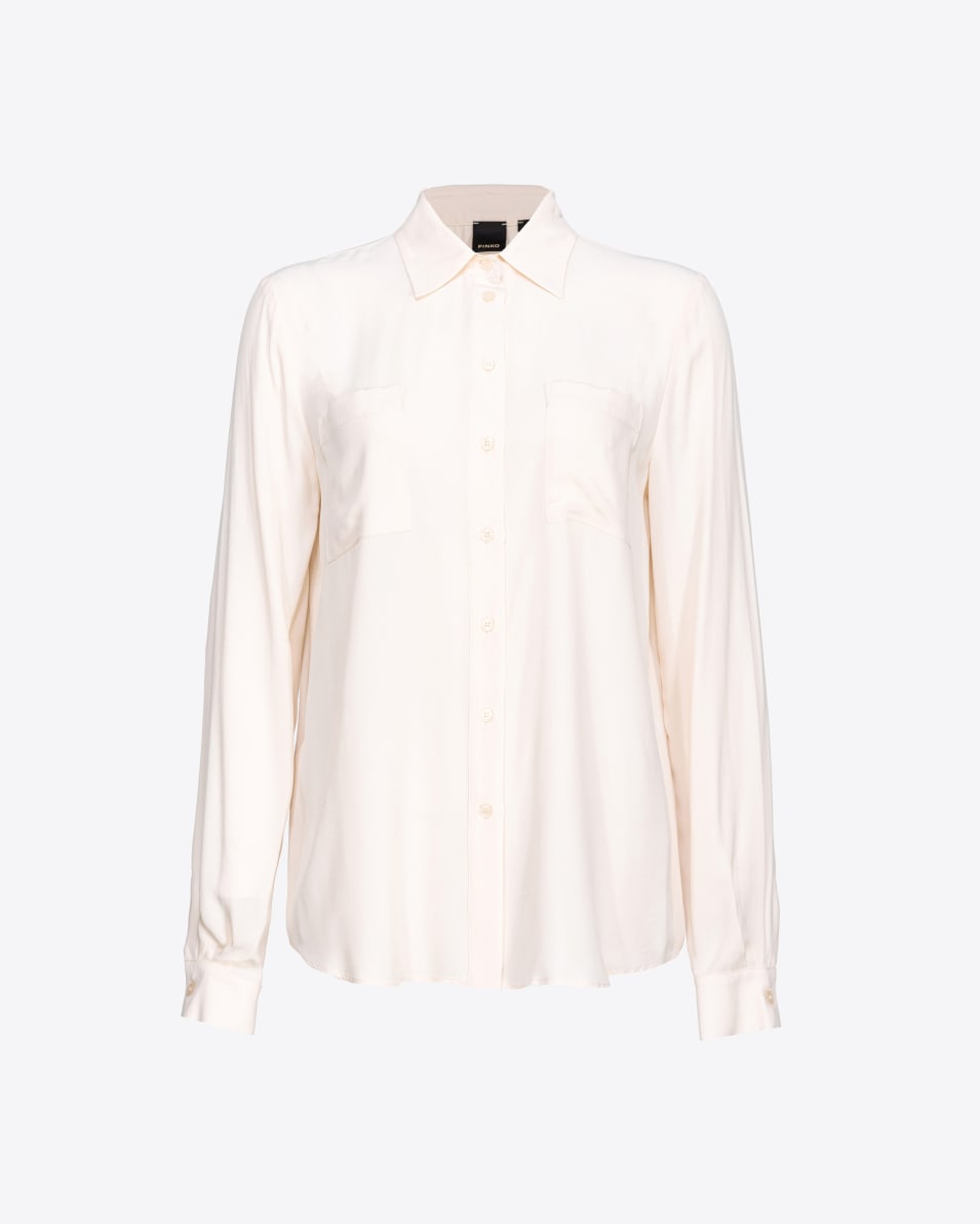 Pinko Bluse Seidenmix Mit Brusttaschen