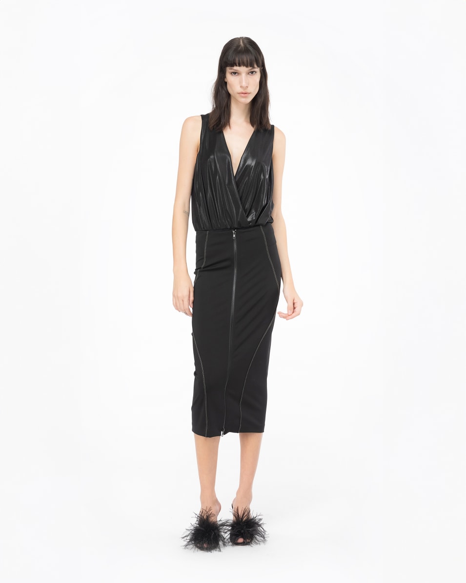 Pinko Body Aus Beschichtetem Jersey