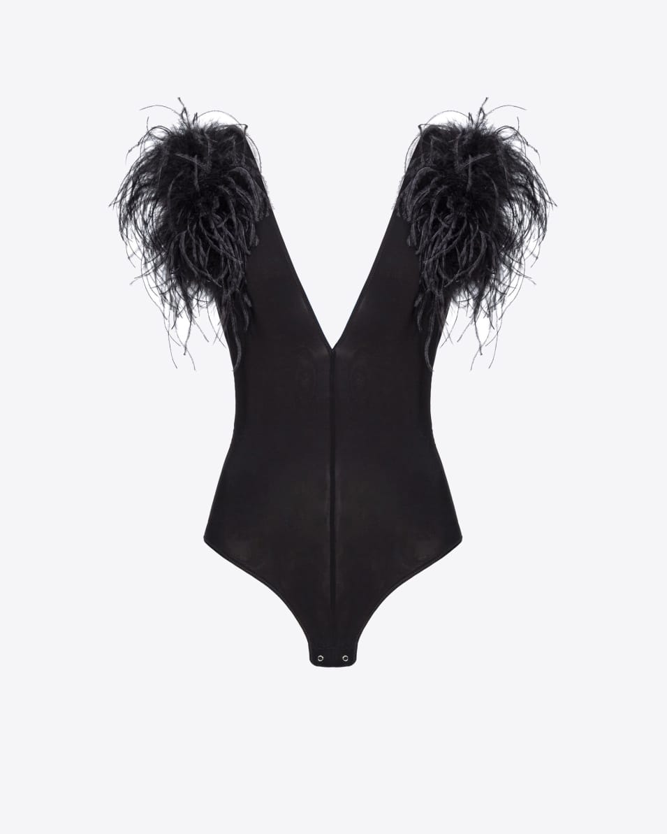 Pinko Body mit Federn