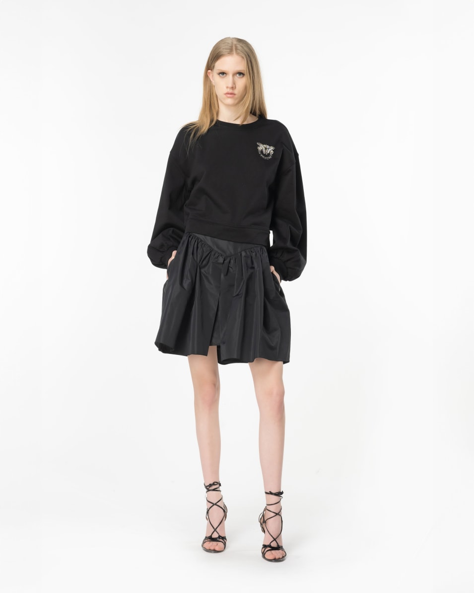 Pinko Boxy-Sweatshirt Love-Birds-Stickerei