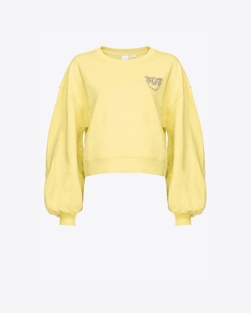 Pinko Boxy-Sweatshirt Love-Birds-Stickerei