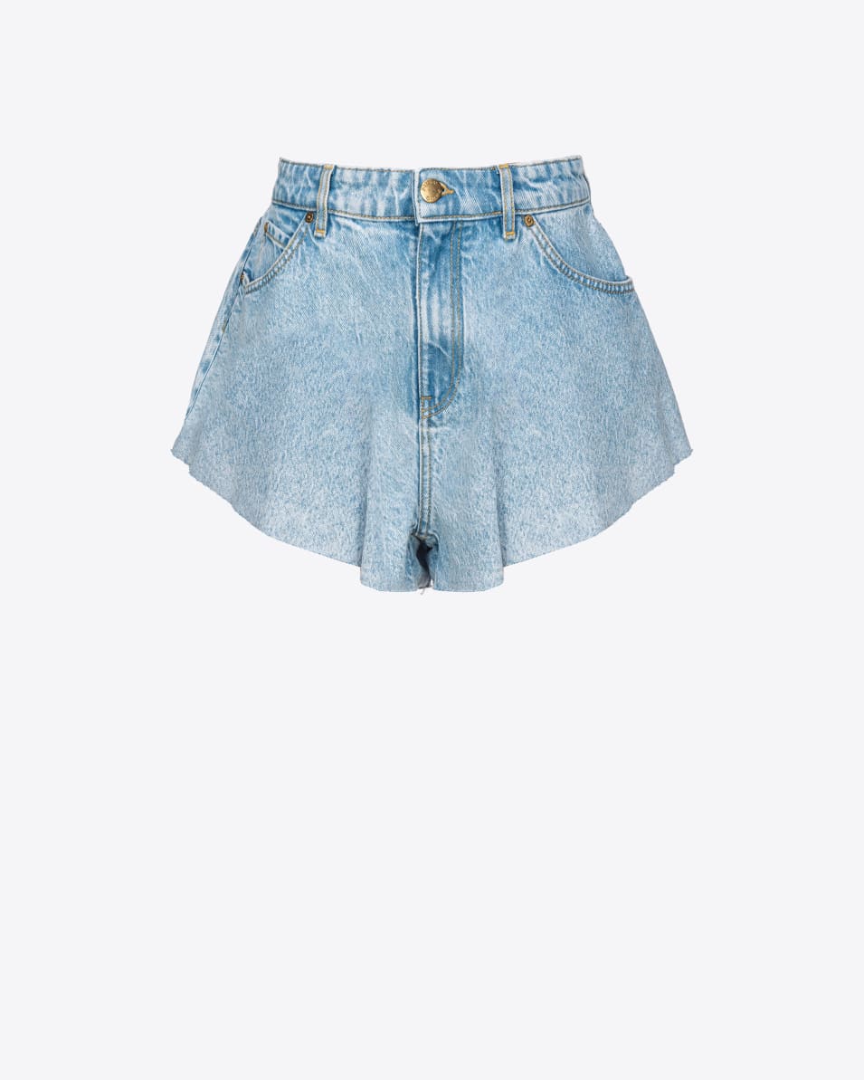 Pinko Butterfly-Shorts Denim Ocean