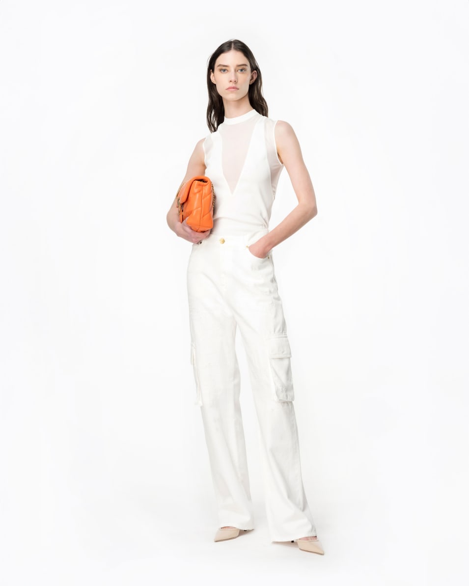 Pinko Cargohose Aus Bull Mit Rissen Und Flicken