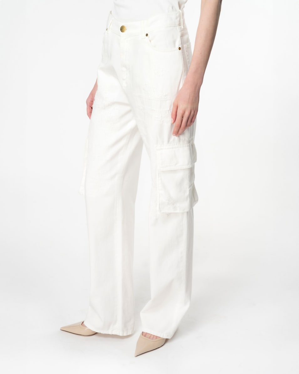Pinko Cargohose Aus Bull Mit Rissen Und Flicken