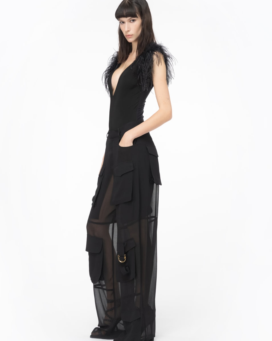 Pinko Cargohose Aus Georgette