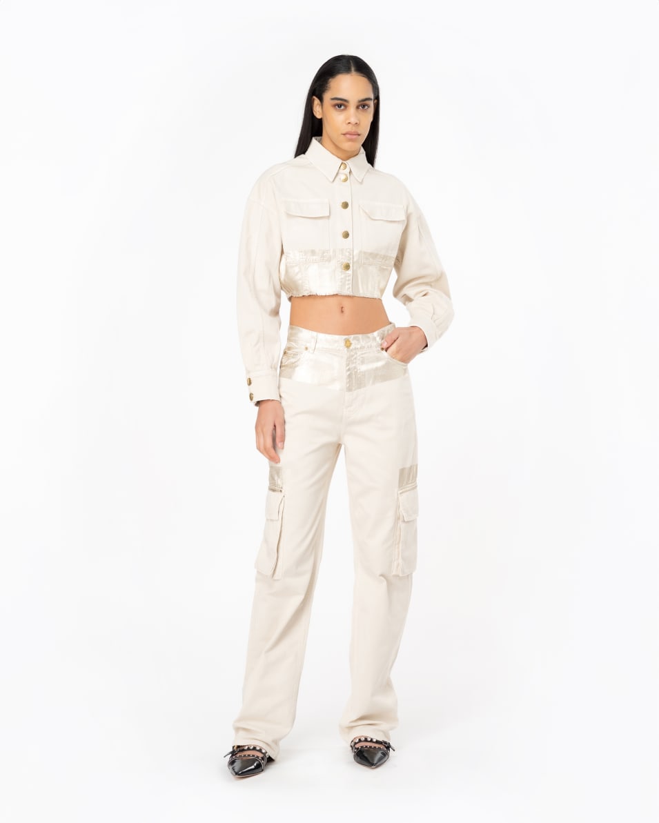 Pinko Cargohose Metallic