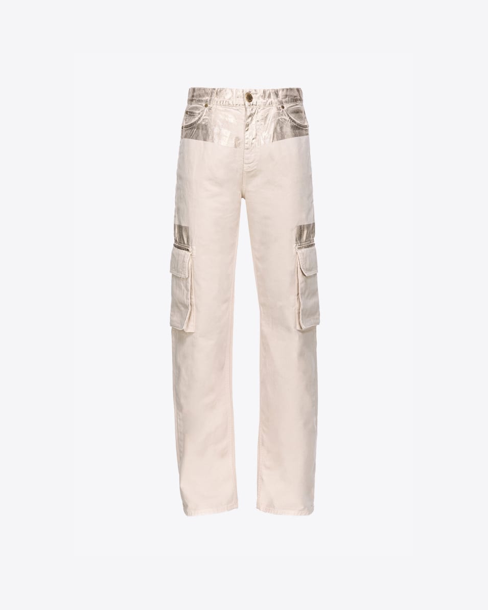 Pinko Cargohose Metallic