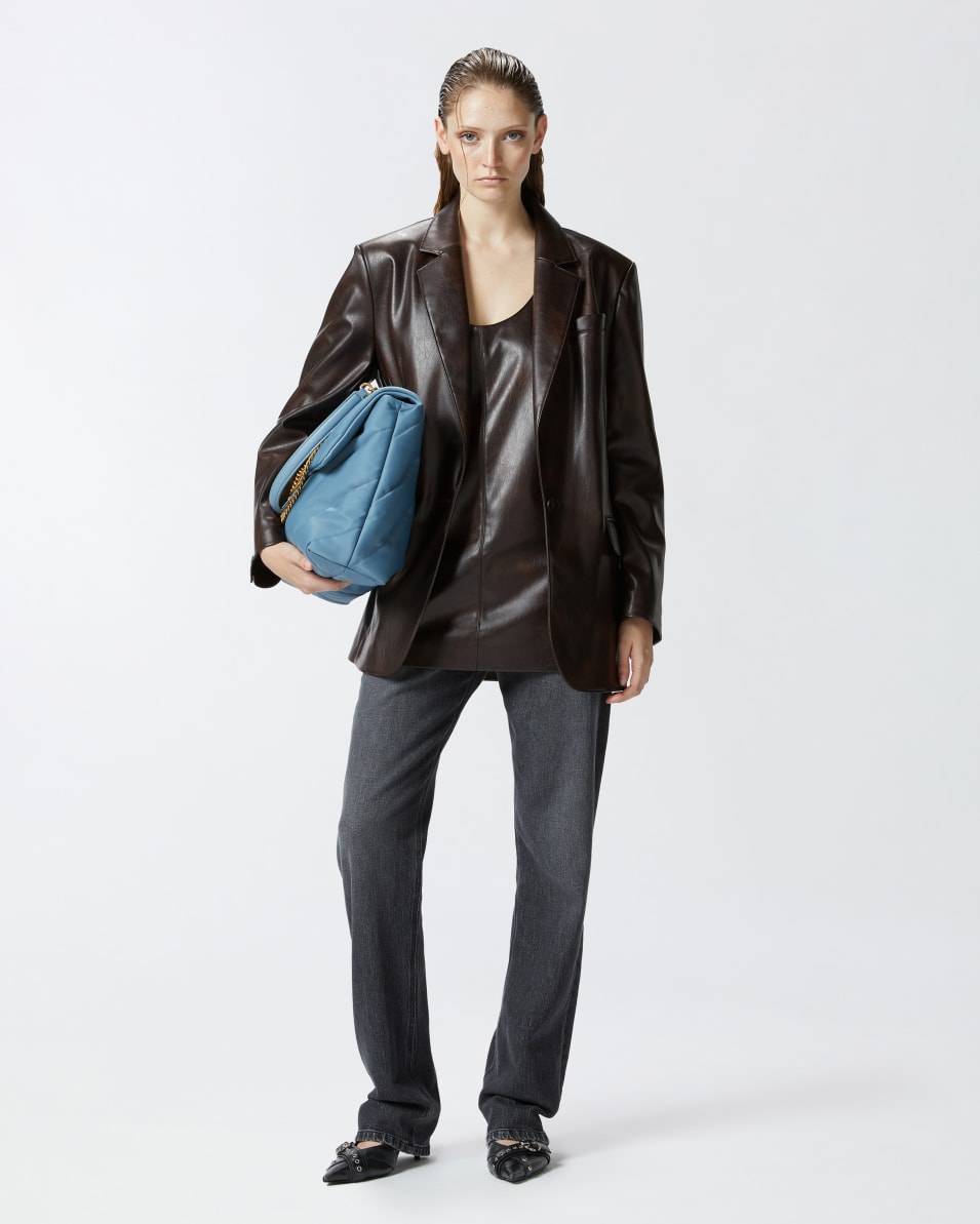Pinko Classic Leather-effect Fabric Blazer