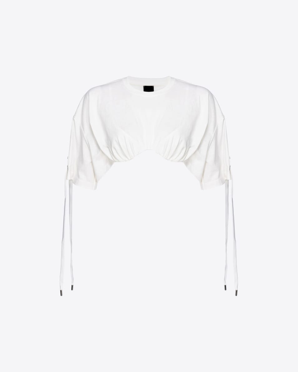 Pinko Crop-Oberteil mit Kreuzschnürung