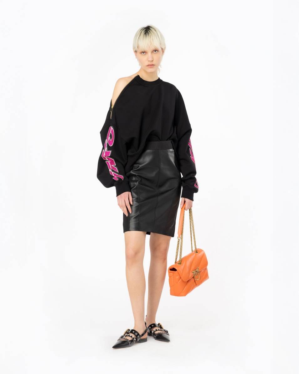 Pinko Crop-Sweatshirt Mit Strassbesetztem Print