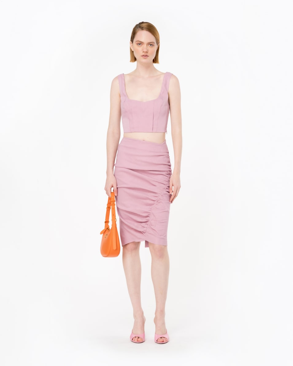 Pinko Crop-Top Aus Leinen